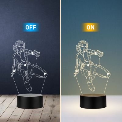 Black Widow Character Night Lamp